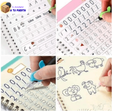 Menos Pantallas, Más Aprendizaje: Set de Cuadernos Mágicos de Caligrafía e Inglés