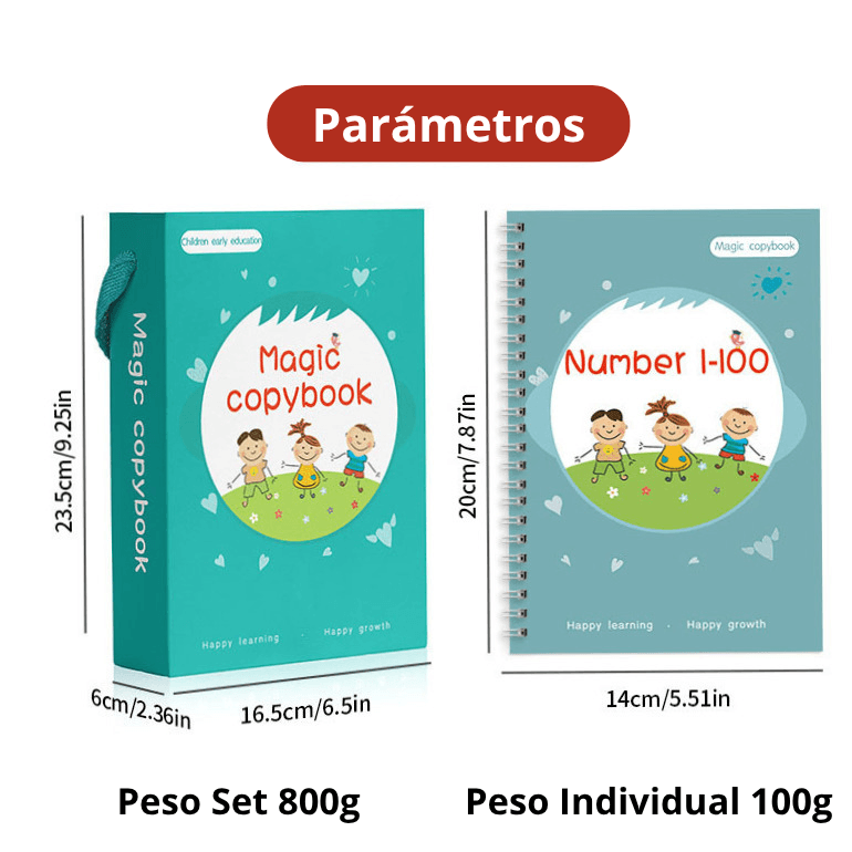 Menos Pantallas, Más Aprendizaje: Set de Cuadernos Mágicos de Caligrafía e Inglés