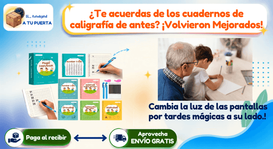 Menos Pantallas, Más Aprendizaje: Set de Cuadernos Mágicos de Caligrafía e Inglés